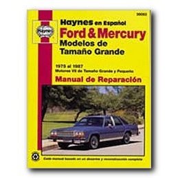 Show details of Haynes Ford and Mercury Modelos de Tamao Grande (75 - 87) Spanish Repair Manual.